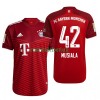 Maillot de Supporter FC Bayern Munich Jamal Musiala 42 Domicile 2021-22 Pour Homme